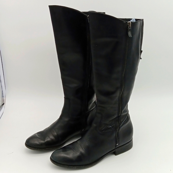 Franco Sarto Leather Boot 9 black - Picture 1 of 9